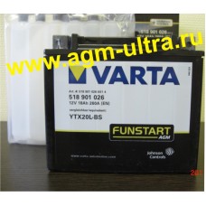 Мото аккумулятор Varta 12V 518 901 026-18Ач